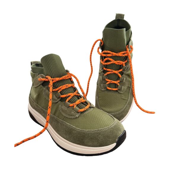 Olive Green Platform High Top Sneakers Women's Size 7.5 NWOT - Picture 2 of 7